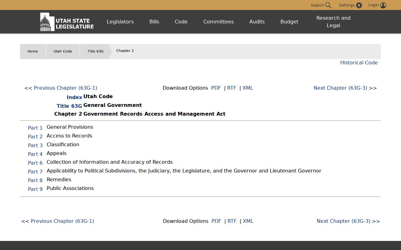Utah GRAMA law governing Iron County arrest record requests